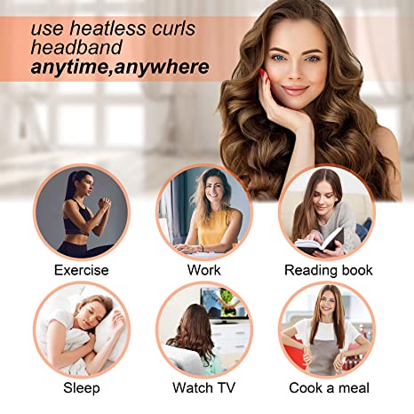 Heatless curling headband