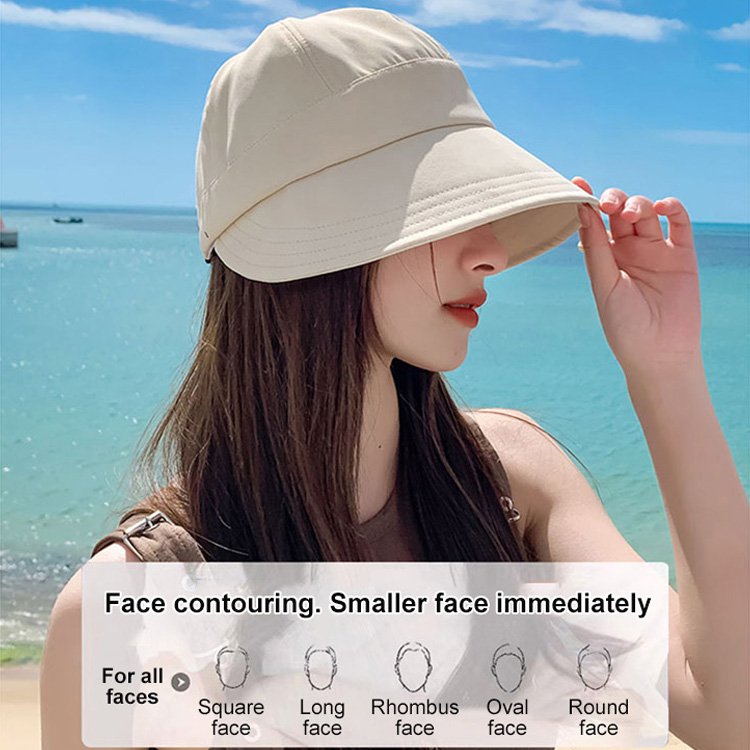 UV Protection Hat Without Makeup