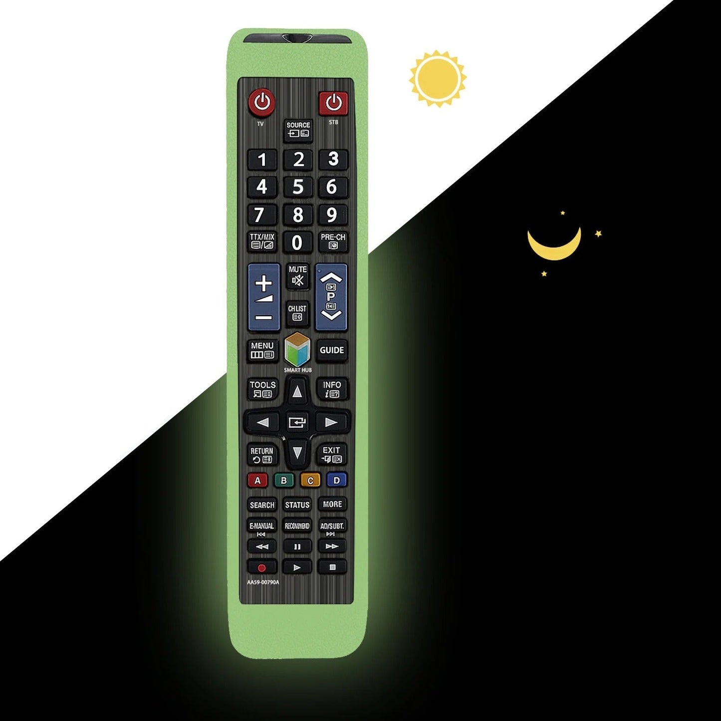 Glow Case with Strap for Samsung Smart TV Remote Control