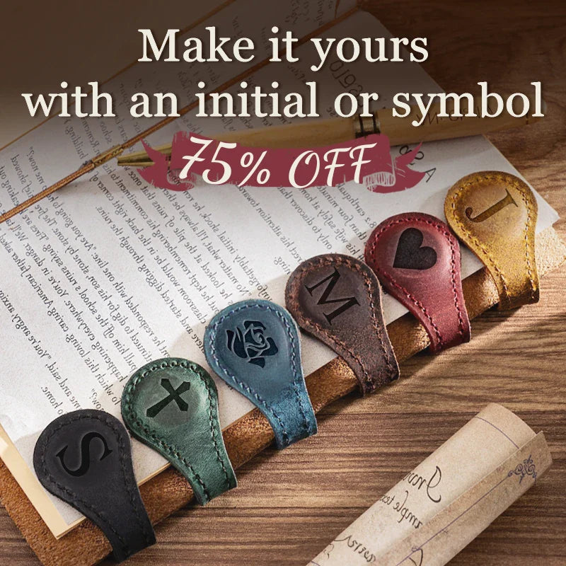 Magnetic Leather Bookmark