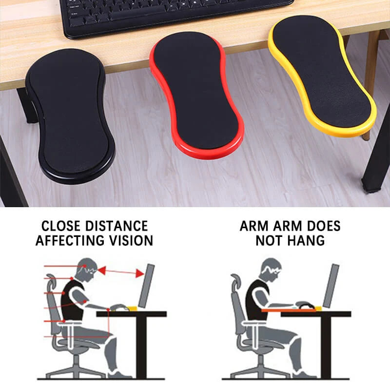 Desktop computer armrest adjustable wrist support pad