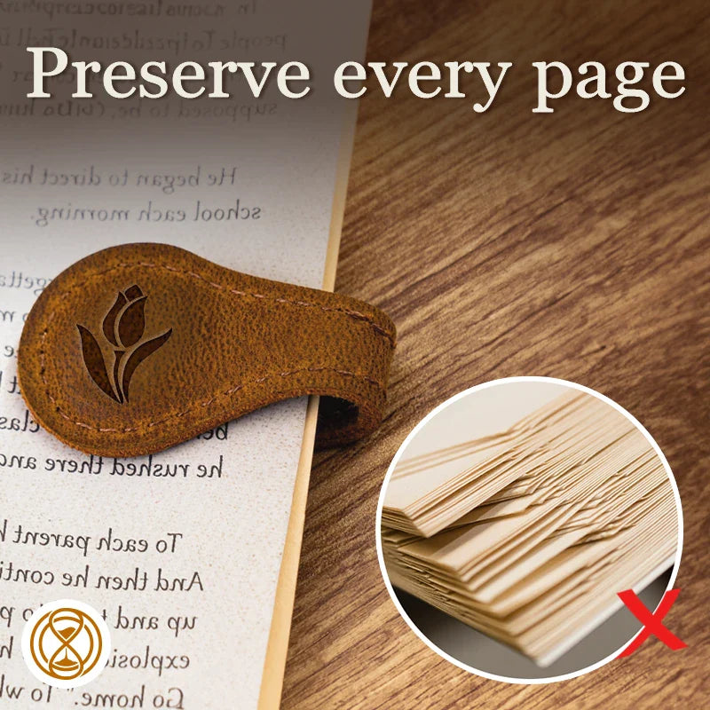 Magnetic Leather Bookmark