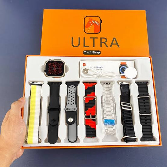 7 In 1 Ultra Smart Watch Series 8 Wireless Charging 7 Straps