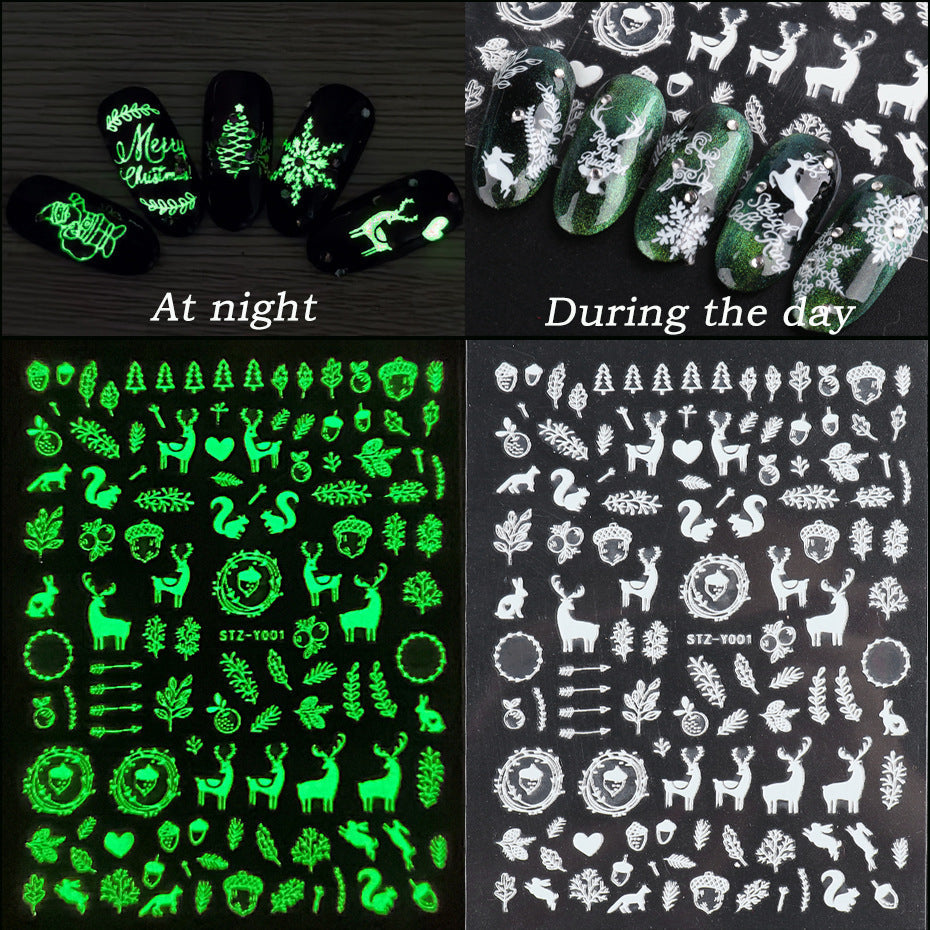 Glow-in-the-dark nail sticker (PACK OF 3)