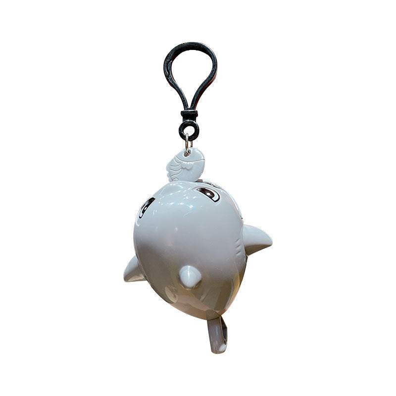 Cartoon Pull String Shark Pendant Keychain